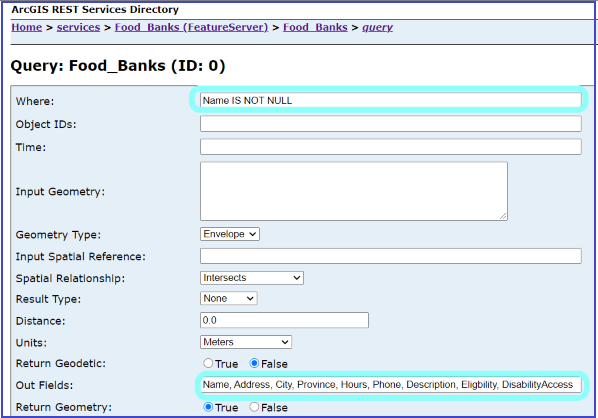 RESTendpoint Query